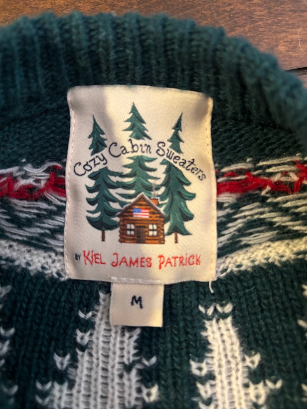 Kiel James Patrick Dark Green Cabin Sweater